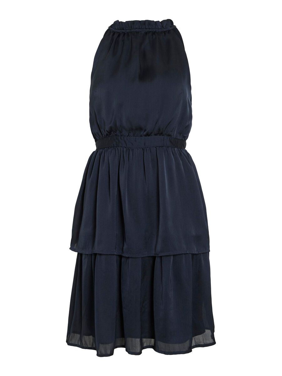 VILA VINIDIA HALTER NECK SHORT DRESS, Navy Blazer, highres - 14112796_NavyBlazer_001.jpg