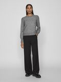 Vila ROUND NECK KNITTED PULLOVER, Medium Grey Melange, highres - 14089903_MediumGreyMelange_005.jpg