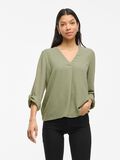 VILA VIJOSA V-NECK 3/4 SLEEVED TOP, Oil Green, highres - 14102906_OilGreen_003.jpg