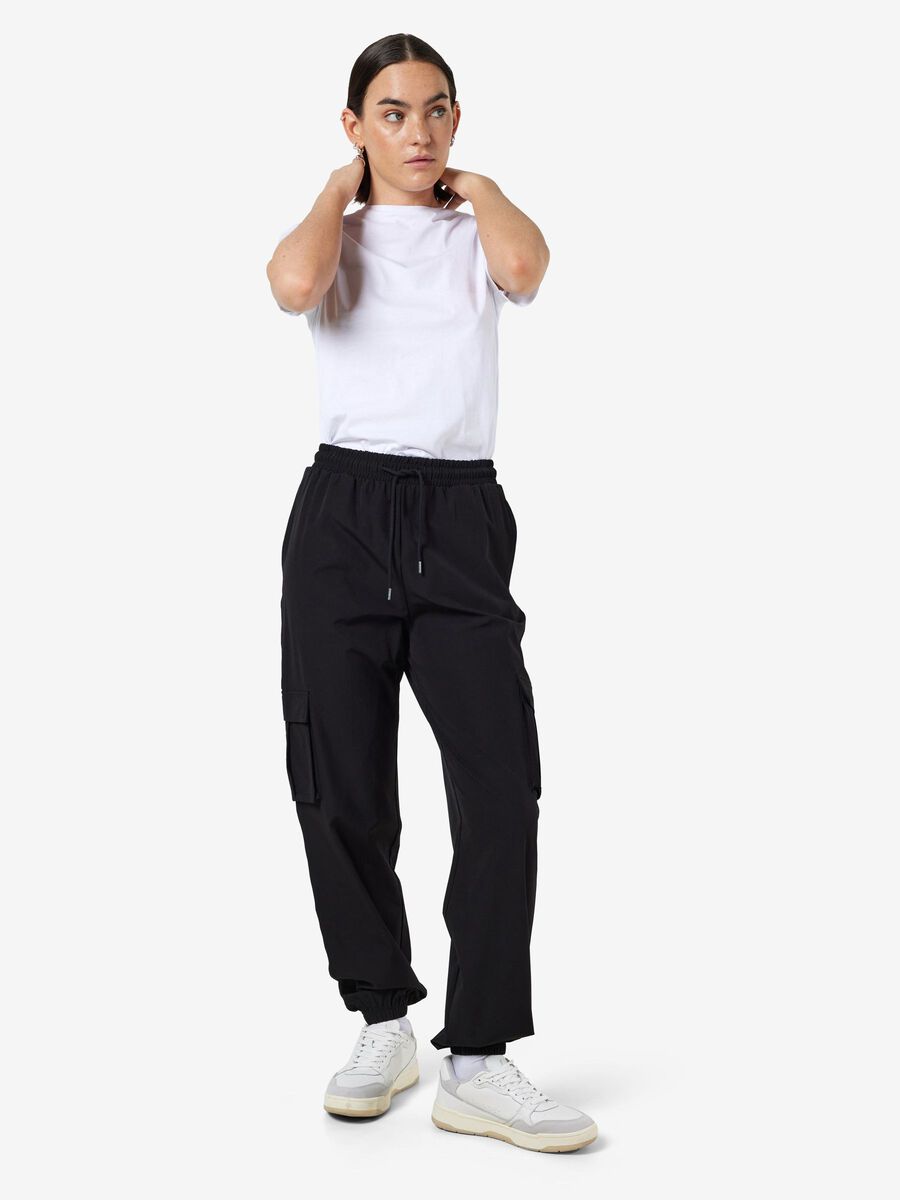 Noisy May HIGH WAISTED CARGO TROUSERS, Black, highres - 27026174_Black_004.jpg