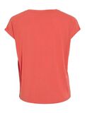 VILA VIMODALA V-NECK SHORT SLEEVED TOP, Paprika, highres - 14074847_Paprika_002.jpg