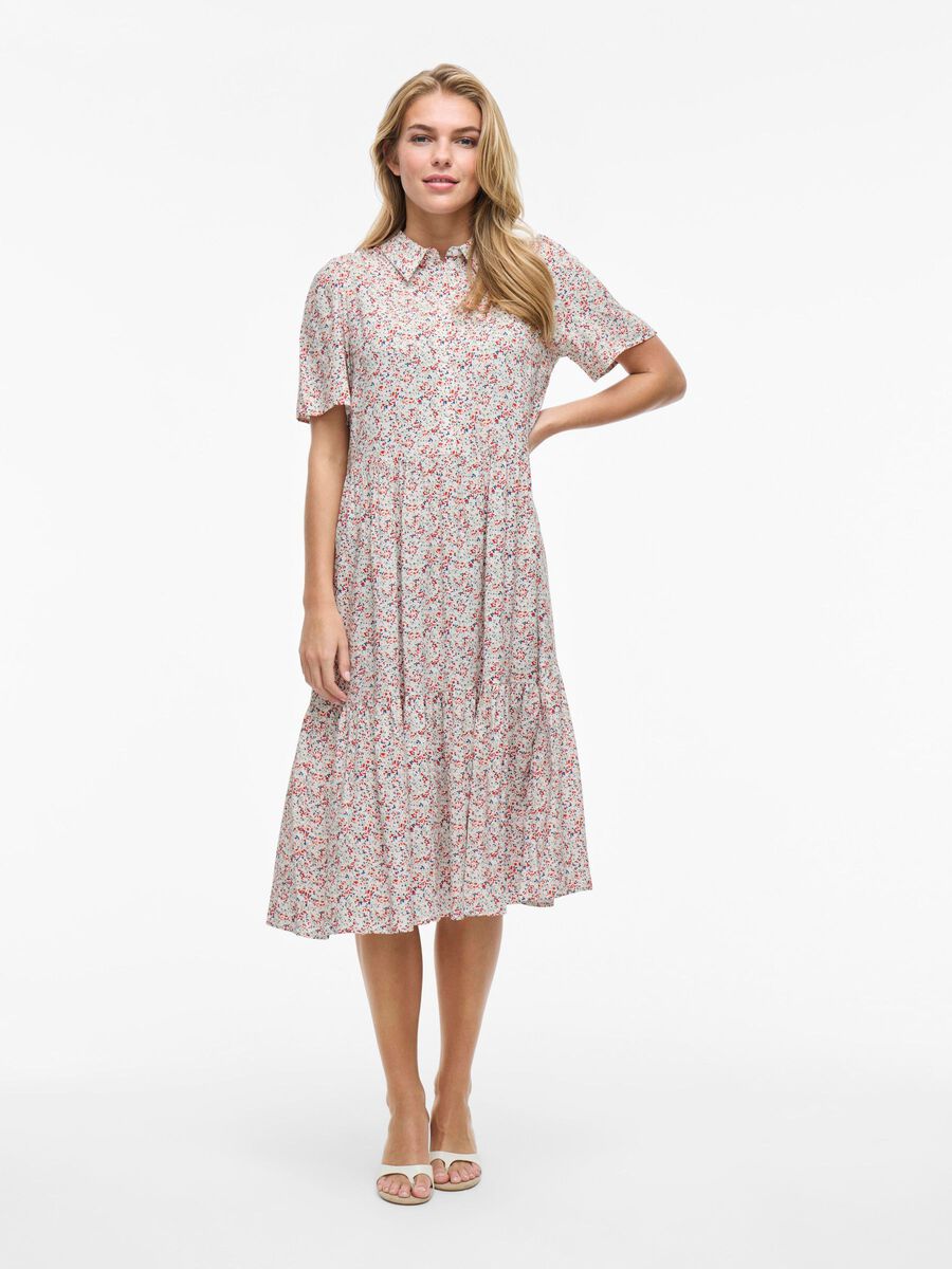 VILA SHORT-SLEEVED MIDI DRESS, Birch, highres - 14088790_Birch_1210888_003.jpg