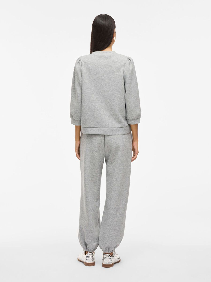 VILA VIREFLECT BASIC SWEATPANTS, Light Grey Melange, highres - 14112402_LightGreyMelange_004.jpg