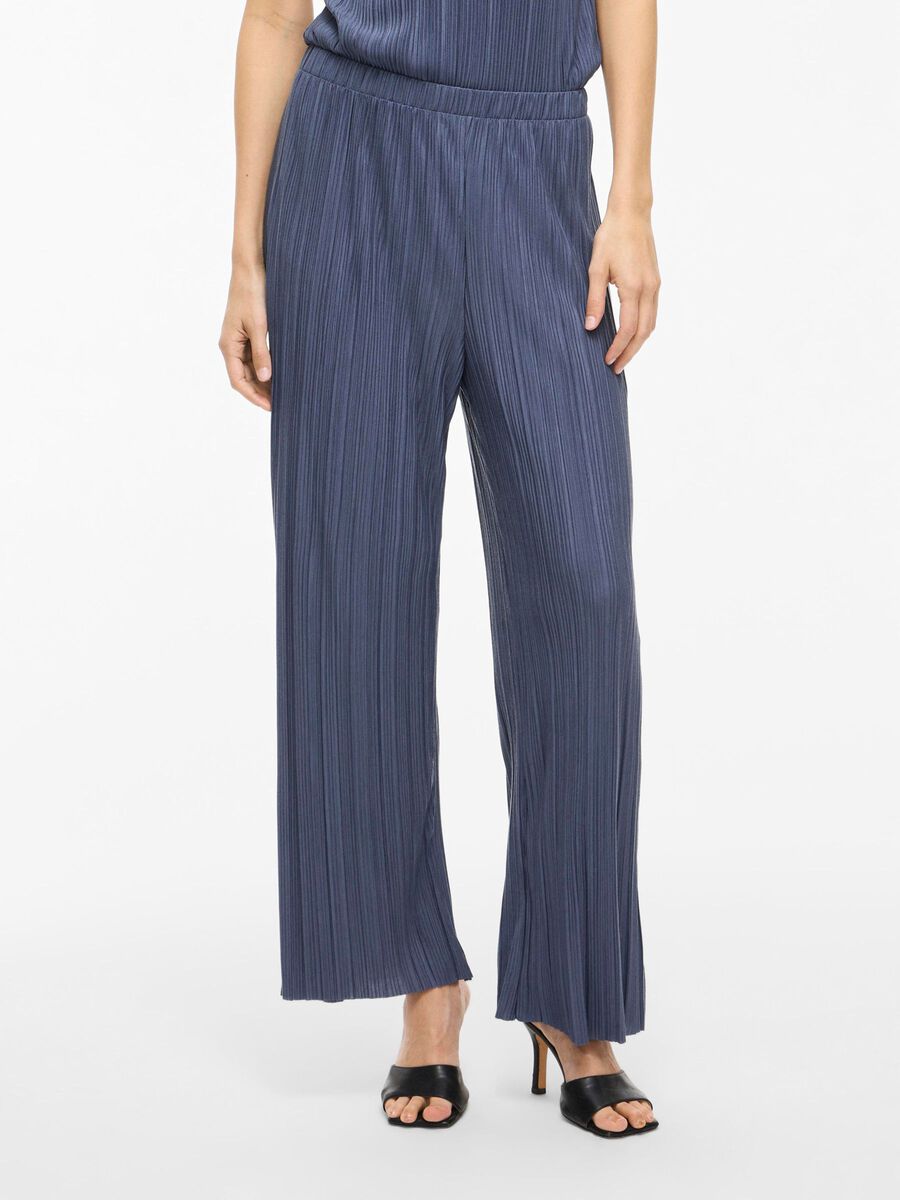 VILA RIBBIKANKAINEN LEVEÄLAHKEISET HOUSUT, Vintage Indigo, highres - 14089681_VintageIndigo_003.jpg