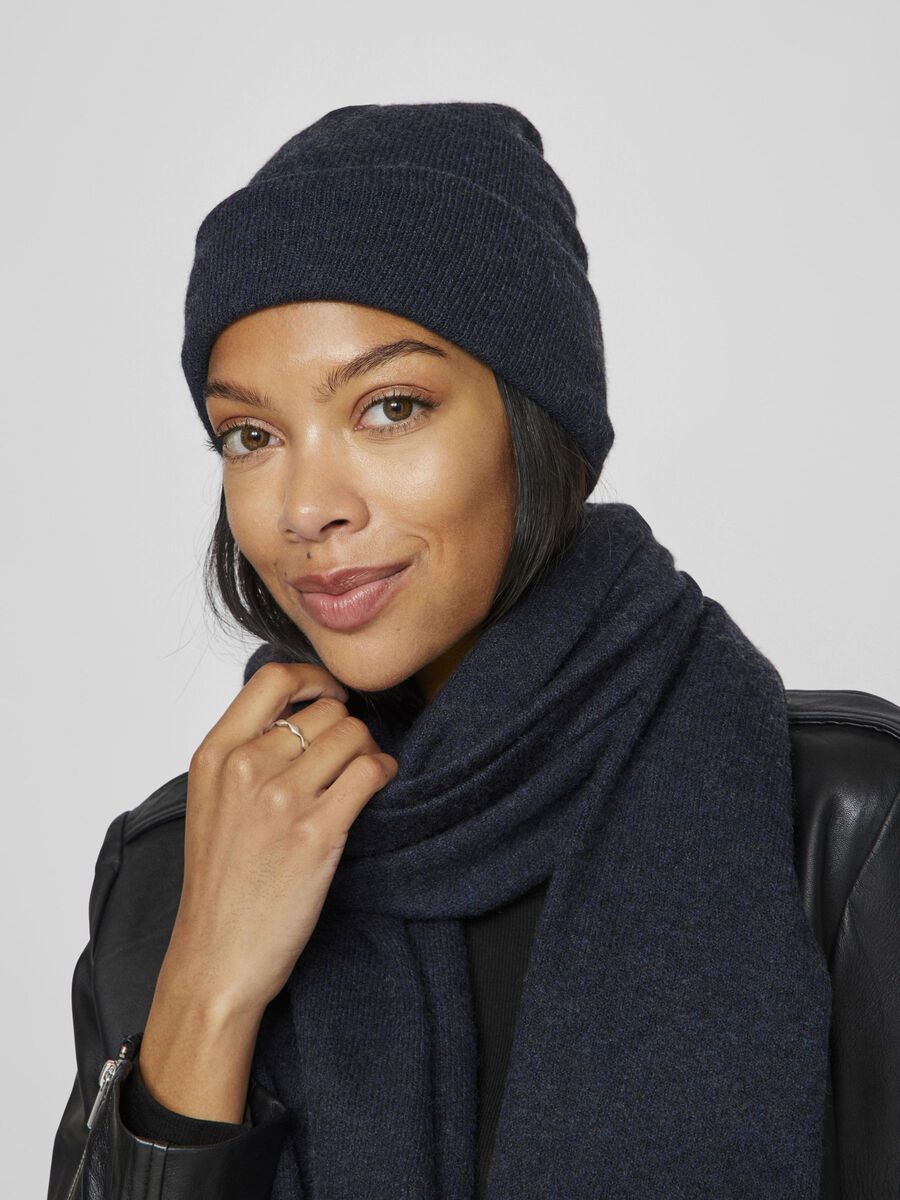 VILA MAILLE DOUCE ÉCHARPE, Navy Blazer, highres - 14088993_NavyBlazer_003.jpg