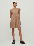 VILA VISUMMER CAP SLEEVED VESTITO MINI, Portabella, highres - 14059946_Portabella_005.jpg