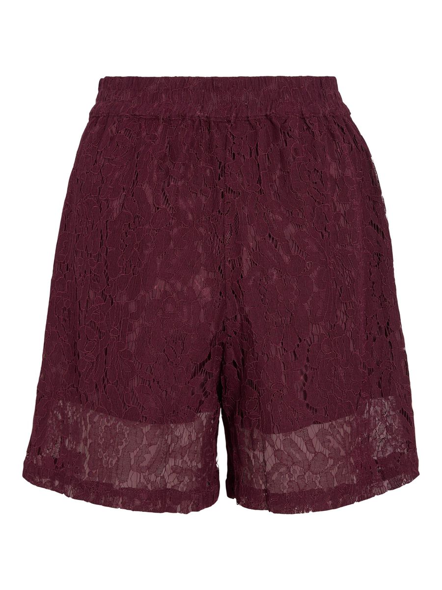 VILA VIOLINE LACE HIGH WAISTED SHORTS, Fig, highres - 14114792_Fig_002.jpg