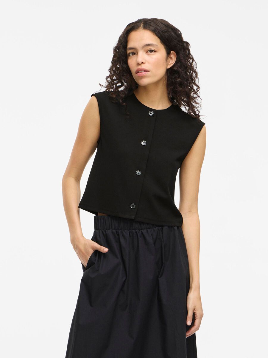 VILA VICLARA TAILORED WAISTCOAT, Black, highres - 14111179_Black_003.jpg