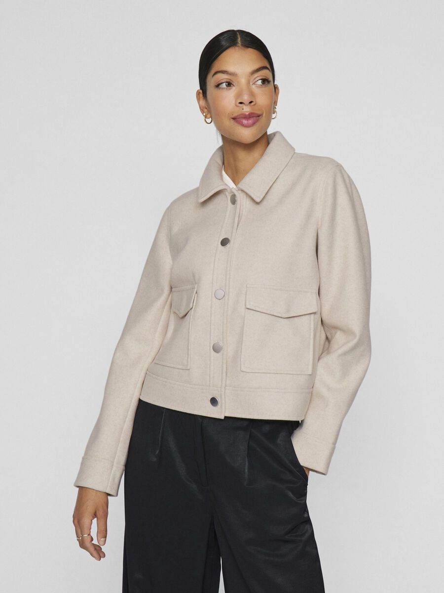 VILA VIJUMPY CON BOTONES CHAQUETA, Super Light Natural Melan, highres - 14100222_SuperLightNaturalMelan_003.jpg