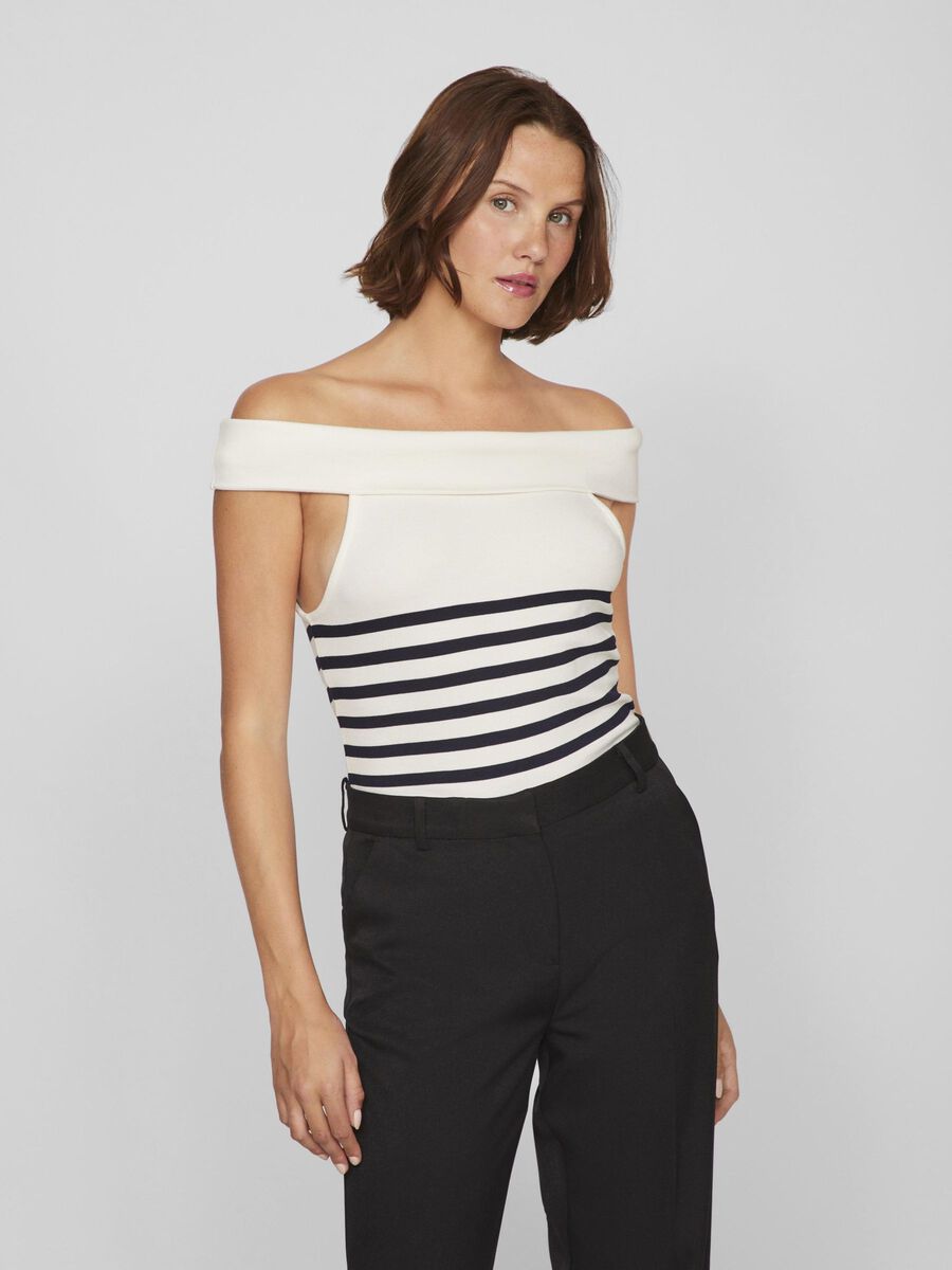 VILA STRIPED OFF-SHOULDER TOP, Cloud Dancer, highres - 14106171_CloudDancer_1178214_003.jpg
