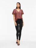 VILA V-NECK SHORT SLEEVED TOP, Rose Brown, highres - 14109690_RoseBrown_005.jpg
