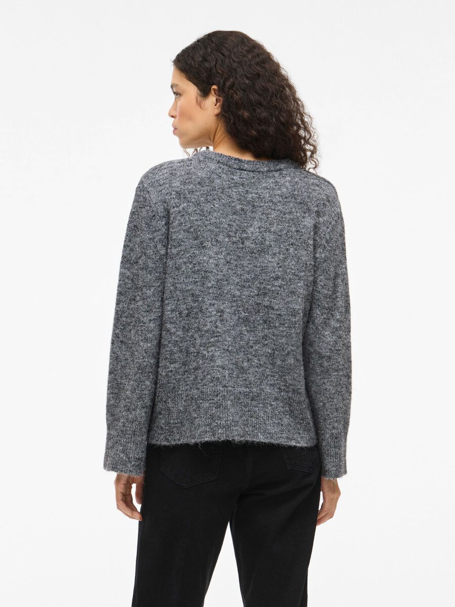 Carousel image - VIMELIE RUNDHALS STRICKPULLOVER, Medium Grey Melange | 2