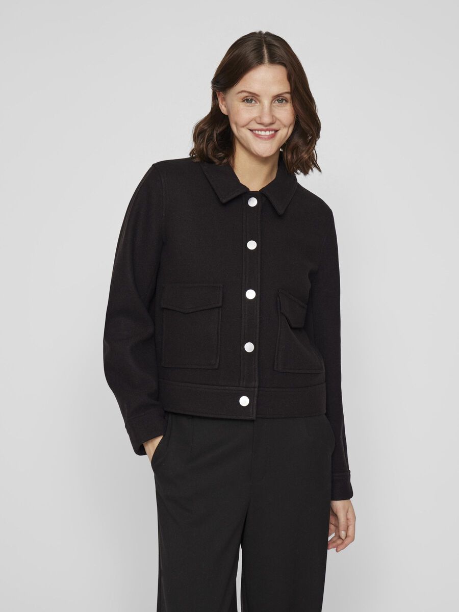 VILA VIJUMPY BUTTONED JACKET, Black Beauty, highres - 14100222_BlackBeauty_003.jpg