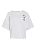 VILA VIHABON COTTON SHORT-SLEEVED T-SHIRT, Optical Snow, highres - 14111838_OpticalSnow_1233188_001.jpg