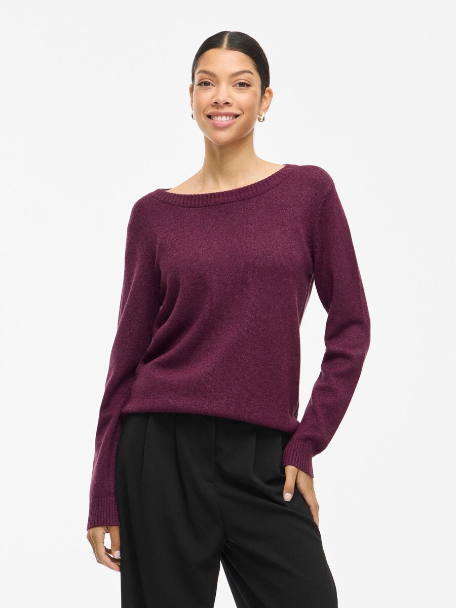 VILA VIRIL RUNDHALS STRICKPULLOVER, Fig, highres - 14054177_Fig_958812_003.jpg