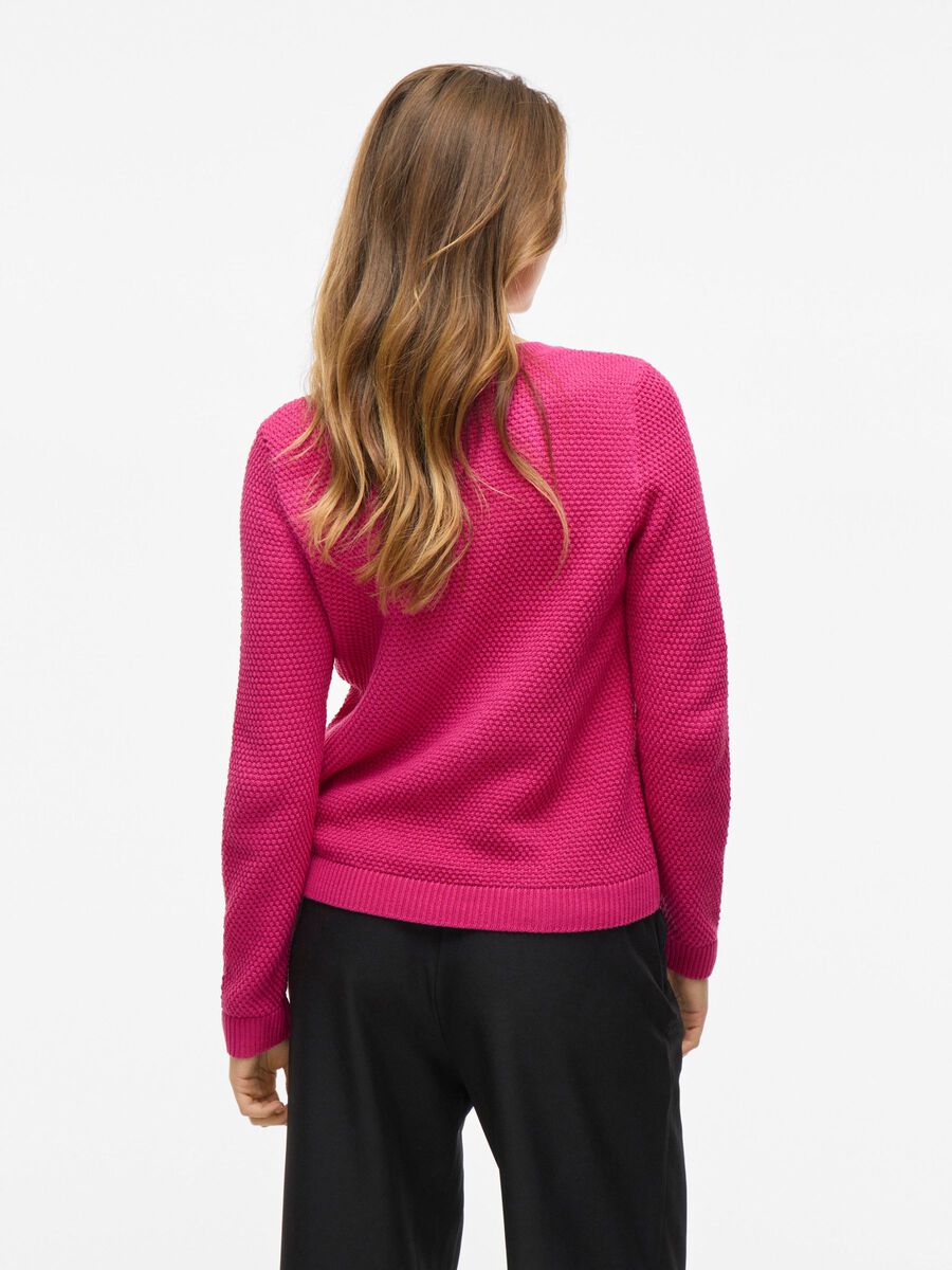 VILA VIDALO - BASIQUE PULL EN MAILLE, Raspberry Rose, highres - 14082767_RaspberryRose_004.jpg