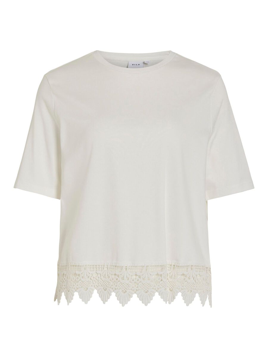 VILA VIPAVIA CROCHET  T-SHIRT, Snow White, highres - 14109252_SnowWhite_001.jpg