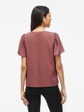 VILA V-NECK SHORT SLEEVED TOP, Rose Brown, highres - 14109690_RoseBrown_004.jpg