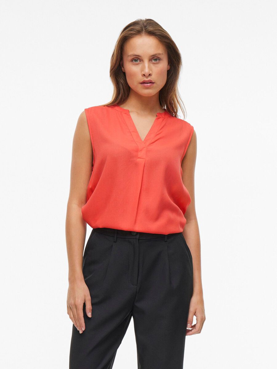 VILA V-NECK SLEEVELESS TOP, Dubarry, highres - 14101662_Dubarry_003.jpg