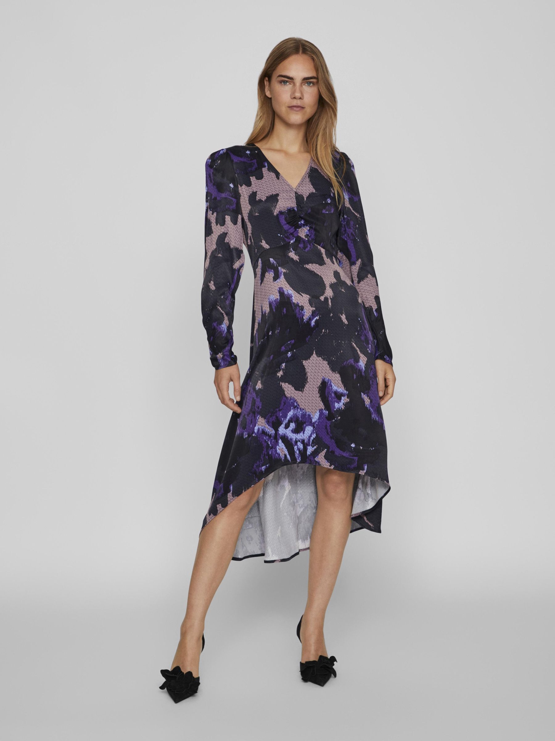 LONG SLEEVE MIDI DRESS Coloured VILA