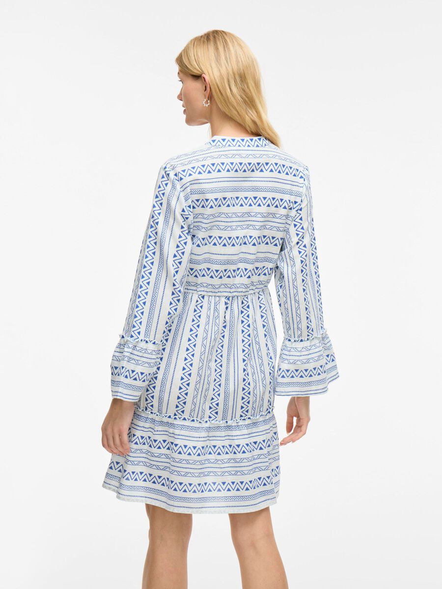 VILA VIETNA 3/4 SLEEVED SHORT DRESS, Dazzling Blue, highres - 14110947_DazzlingBlue_1227634_004.jpg