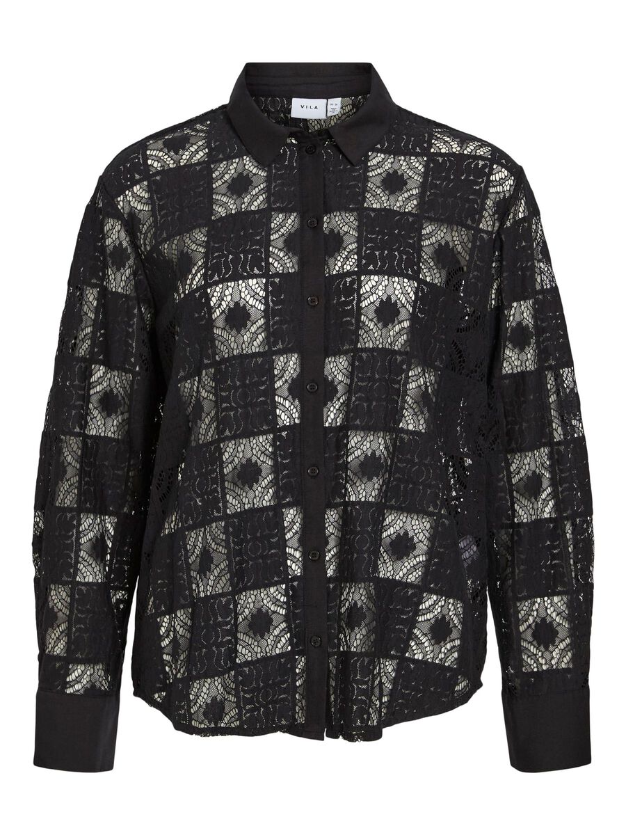 VILA LONG SLEEVED SHIRT, Black Beauty, highres - 14106934_BlackBeauty_001.jpg
