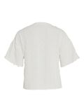 VILA V-NECK SHORT SLEEVED TOP, Cloud Dancer, highres - 14100486_CloudDancer_002.jpg