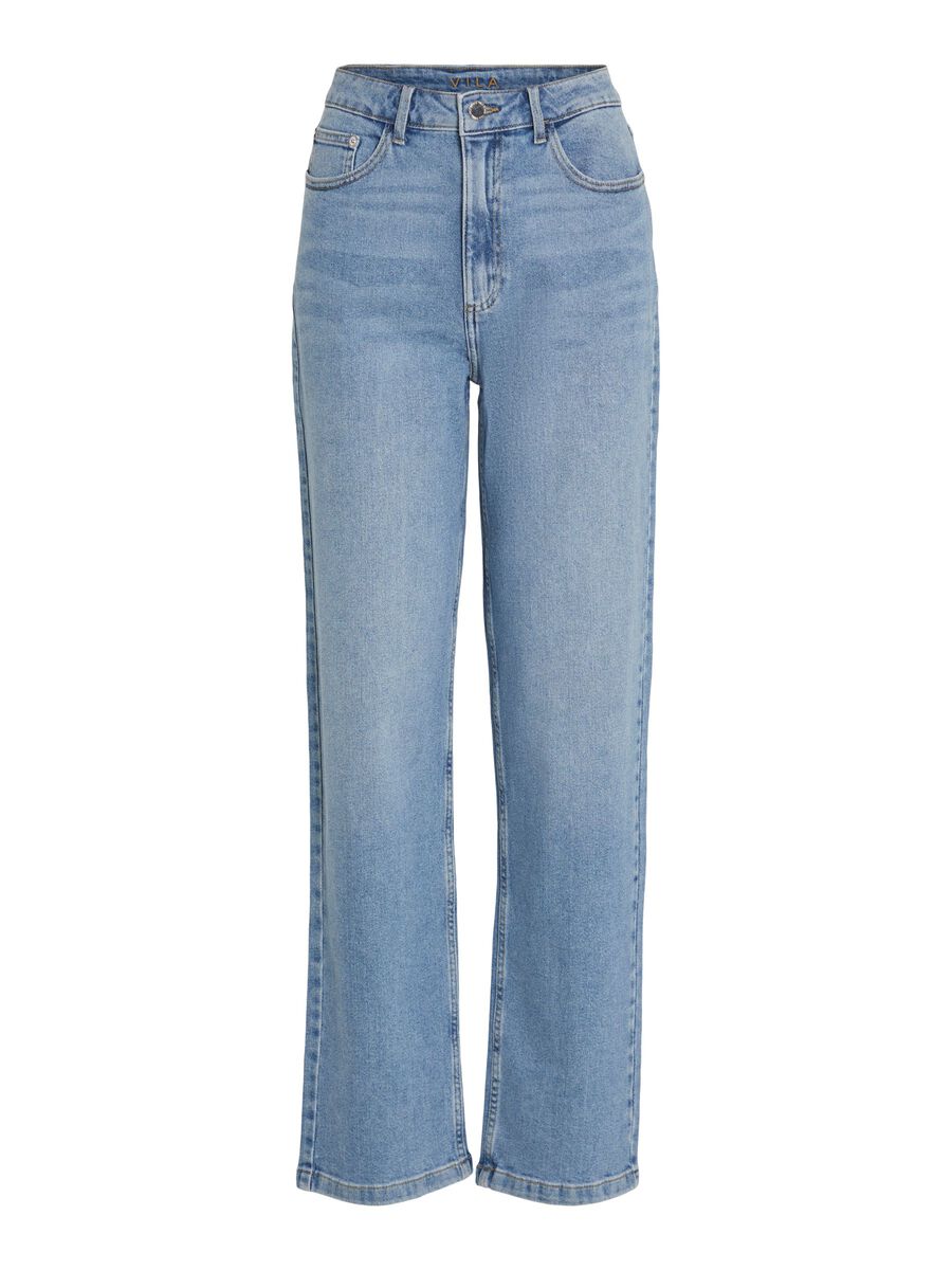 Vista superior de jeans sueltos de moda aislados