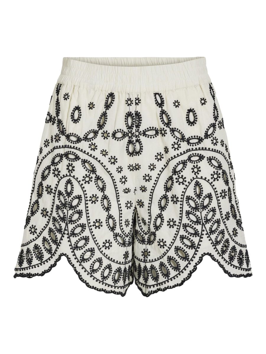 VILA EMBROIDERED SHORTS, Birch, highres - 14105728_Birch_1175696_001.jpg