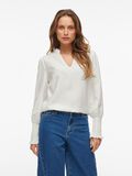 VILA V-NECK LONG SLEEVED TOP, Snow White, highres - 14109747_SnowWhite_003.jpg