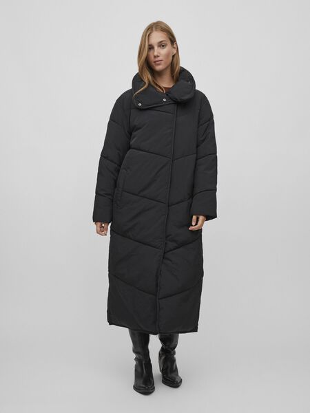 Vila LONG QUILTED CAPPOTTO, Black, highres - 14075116_Black_003.jpg
