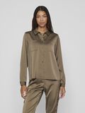 Vila SHINY LOOSE FIT SHIRT, Dusty Olive, highres - 14096942_DustyOlive_003.jpg