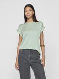 VILA VIELLETTE SHORT SLEEVED TOP, Silt Green, highres - 14059563_SiltGreen_003.jpg