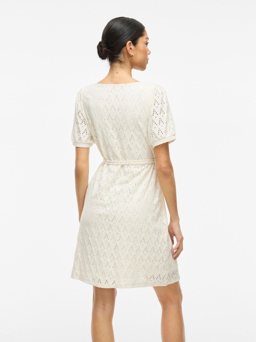 VILA SHORT SLEEVED SHORT DRESS, Birch, highres - 14104111_Birch_004.jpg