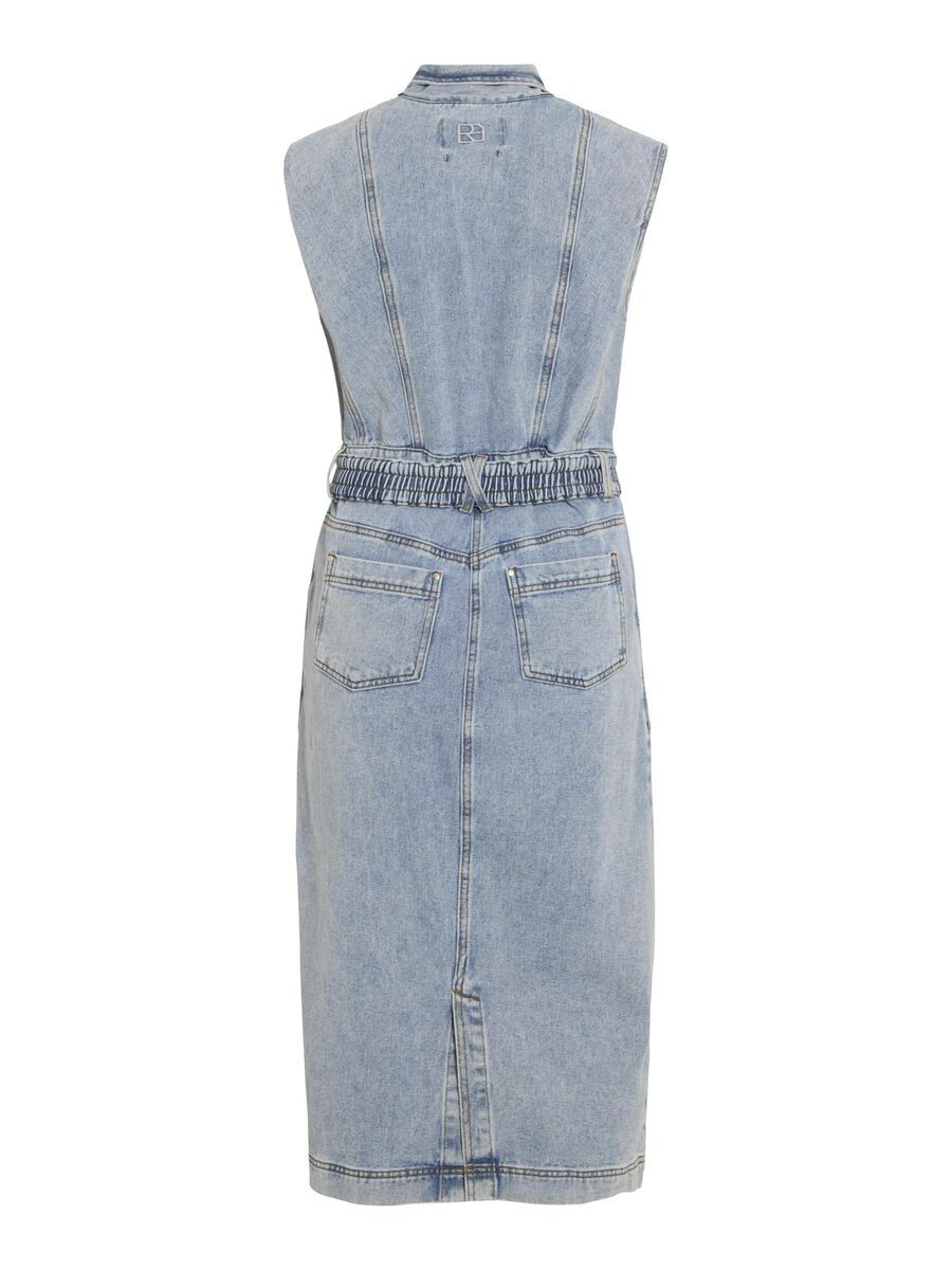 VILA MIDI DENIM DRESS, Light Blue Denim, highres - 14105771_LightBlueDenim_002.jpg