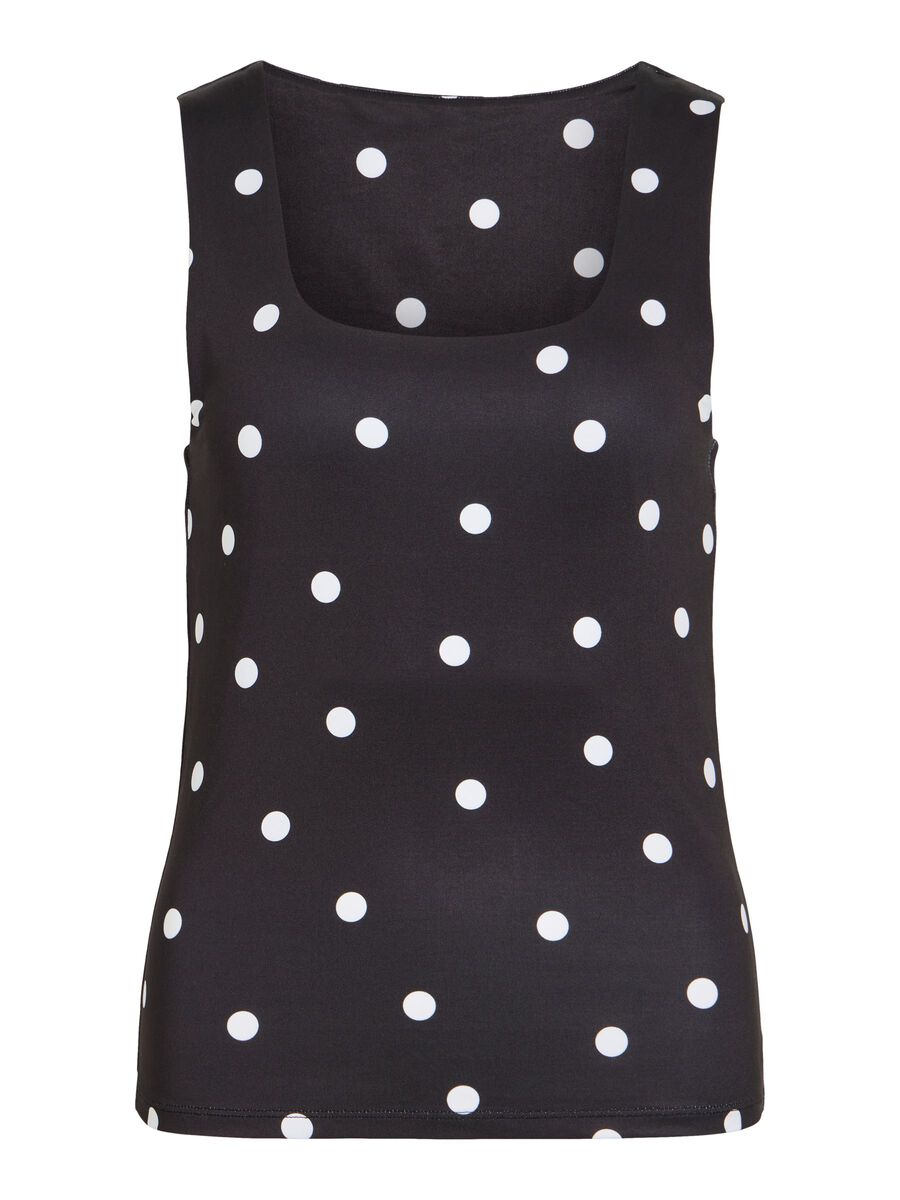 Product carousel image - LEOPARD PRINT SLEEVELESS TOP, Black | 1