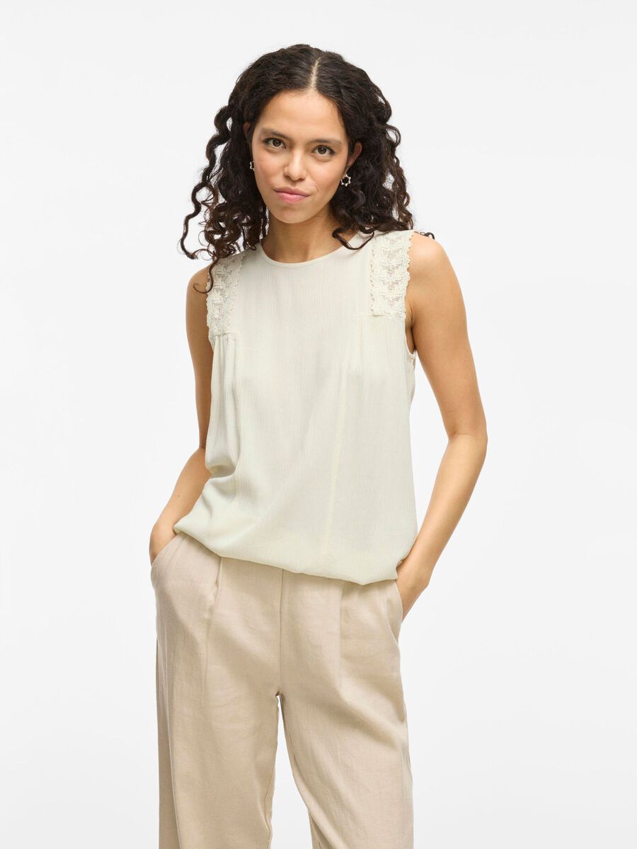 VILA ROUND NECK SLEEVELESS TOP, Birch, highres - 14105237_Birch_003.jpg