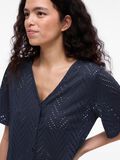 VILA VIDELAIA V-NECK SHORT SLEEVED SHIRT, Navy Blazer, highres - 14106624_NavyBlazer_007.jpg