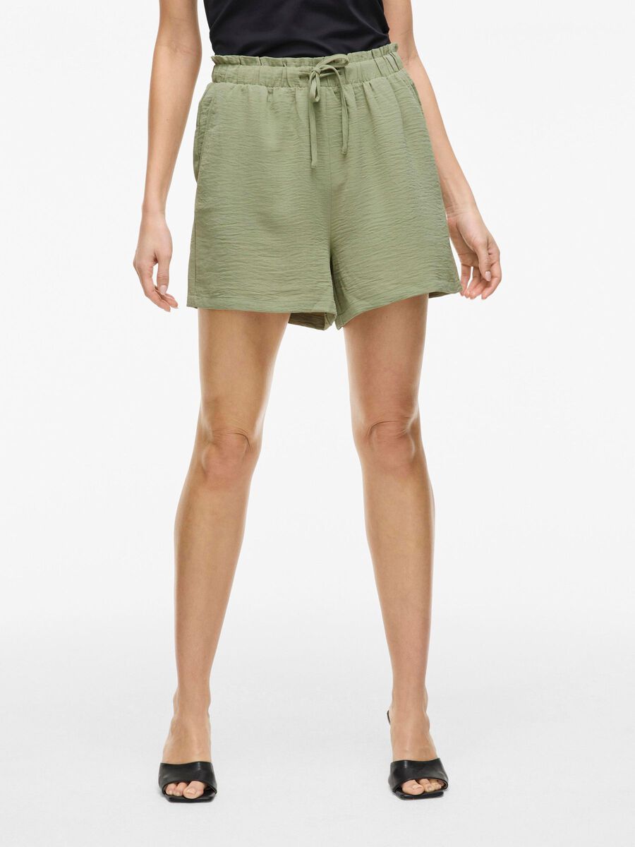 VILA VIJOSA HIGH WAISTED SHORTS, Oil Green, highres - 14101664_OilGreen_003.jpg