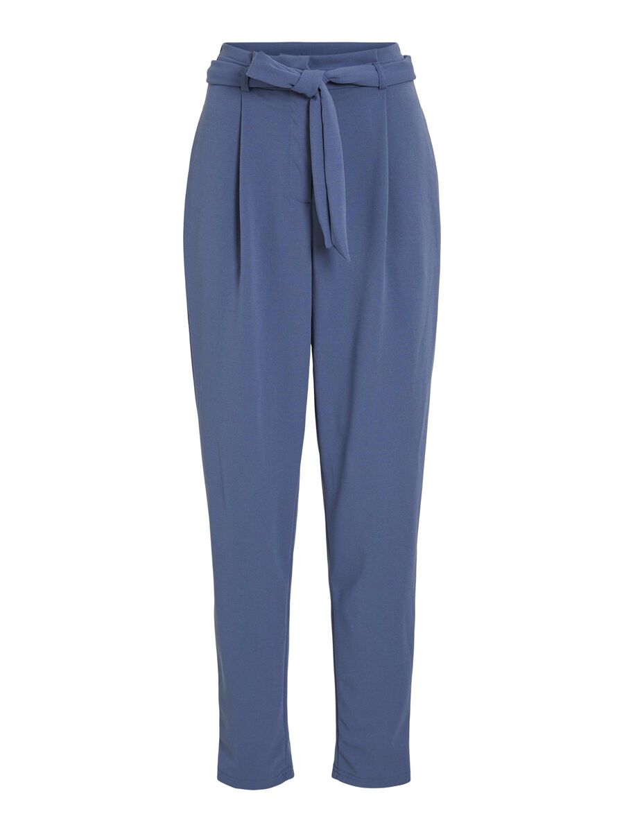 VILA VICLAVA HIGH WAIST TROUSERS, Bijou Blue, highres - 14100197_BijouBlue_001.jpg