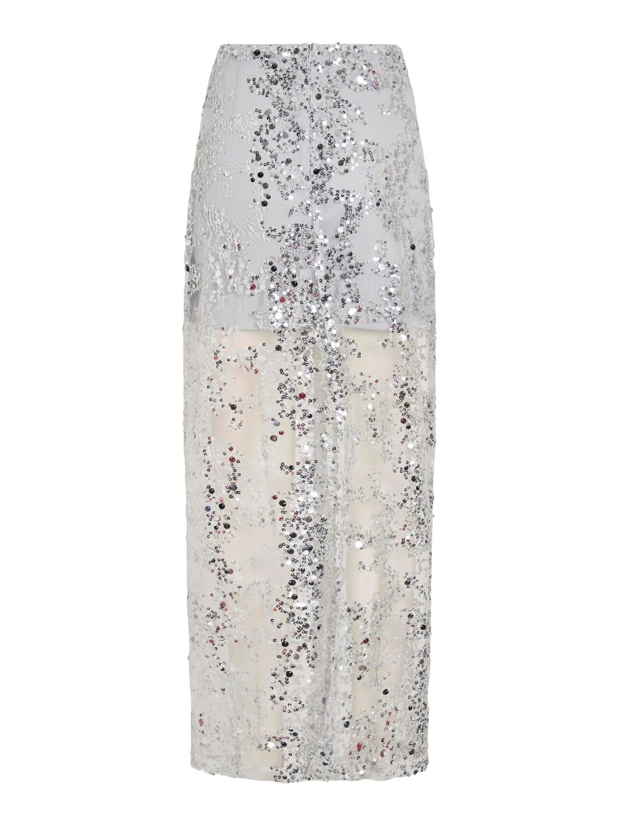 VILA VISONA SEQUIN MAXI SKIRT, Silver Colour, highres - 14112123_SilverColour_002.jpg