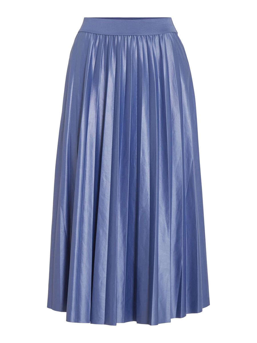 VILA VINITBAN PLEATED MIDI SKIRT, Bijou Blue, highres - 14063241_BijouBlue_001.jpg