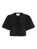 VILA VIMARINA TIE FRONT SHORT SLEEVED TOP, Black Beauty, highres - 14109742_BlackBeauty_001.jpg