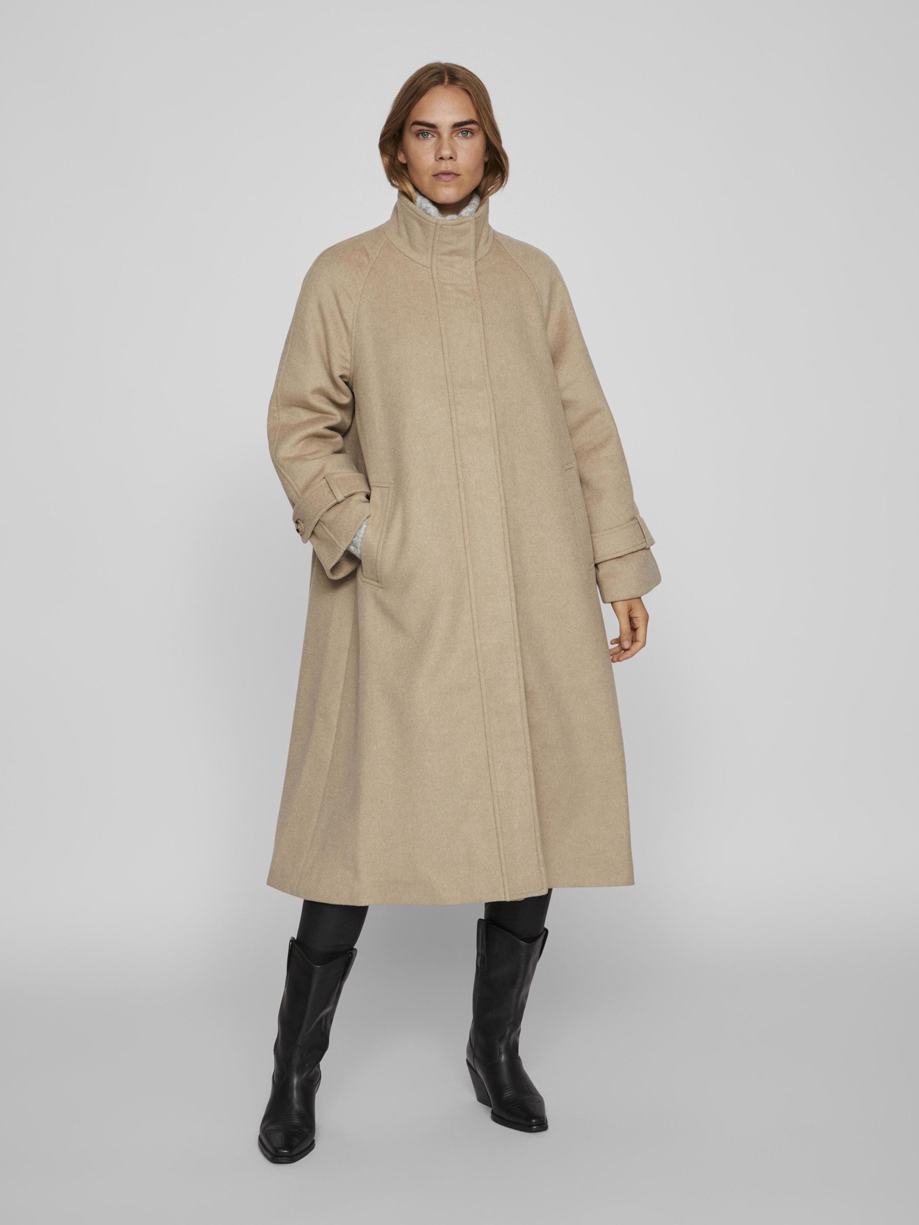 HIGH NECK LONG COAT
