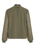 Vila HIGH NECK CAMICETTA A MANICHE LUNGHE, Dusty Olive, highres - 14083460_DustyOlive_002.jpg