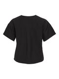 VILA V-NECK SHORT SLEEVED TOP, Black Beauty, highres - 14096245_BlackBeauty_002.jpg