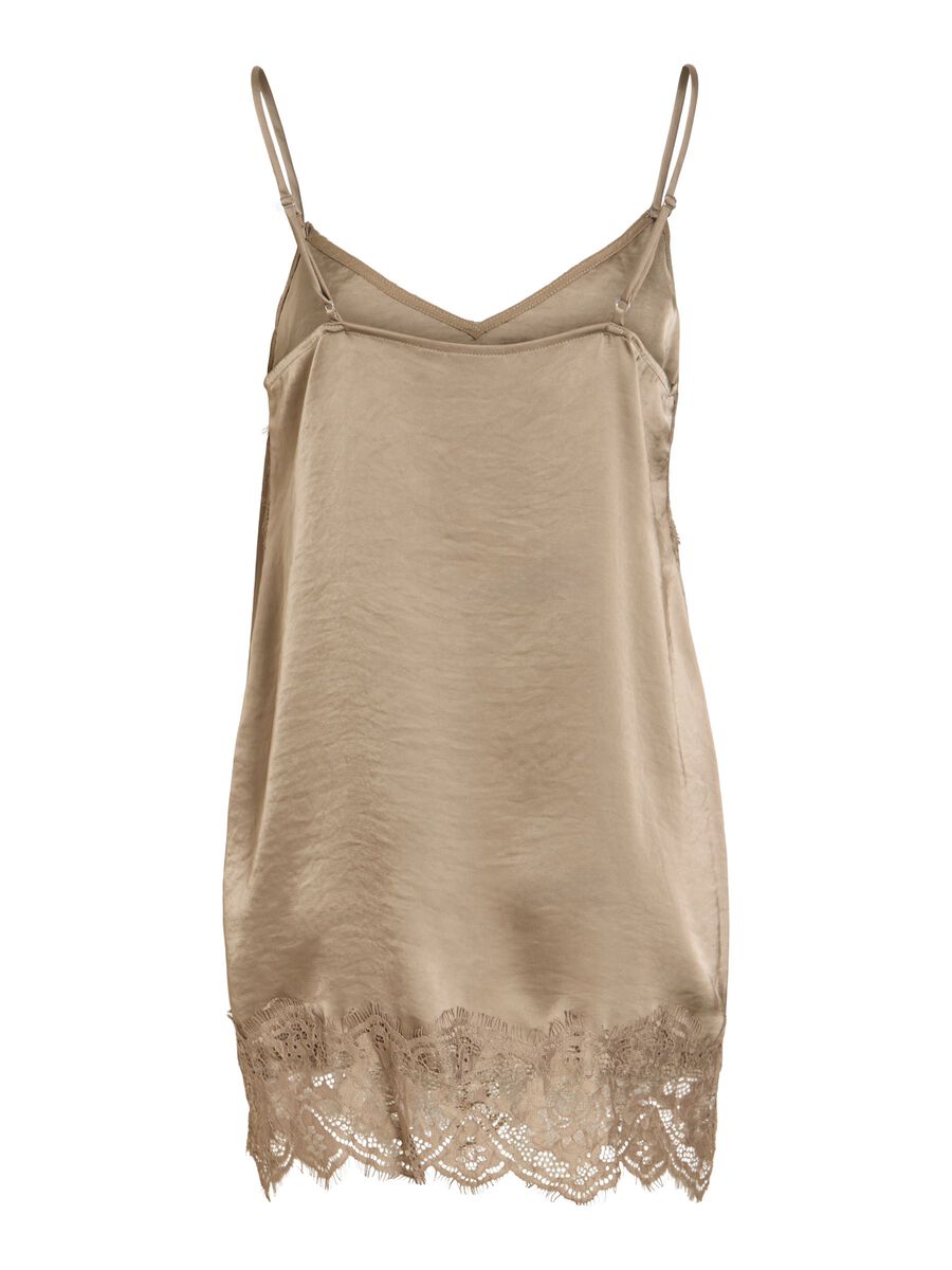 Product carousel image - VILEA LACE STRAP TOP, Vintage Khaki | 2