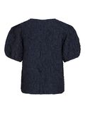 VILA ROUND NECK SHORT SLEEVED TOP, Navy Blazer, highres - 14104020_NavyBlazer_002.jpg