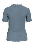 VILA VIMALMEN HIGH NECK SHORT SLEEVED TOP, Coronet Blue, highres - 14112683_CoronetBlue_002.jpg