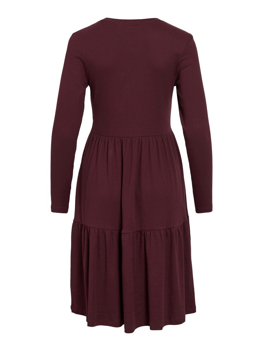 VILA LONG SLEEVED KNEE-LENGTH DRESS, Fig, highres - 14109874_Fig_002.jpg